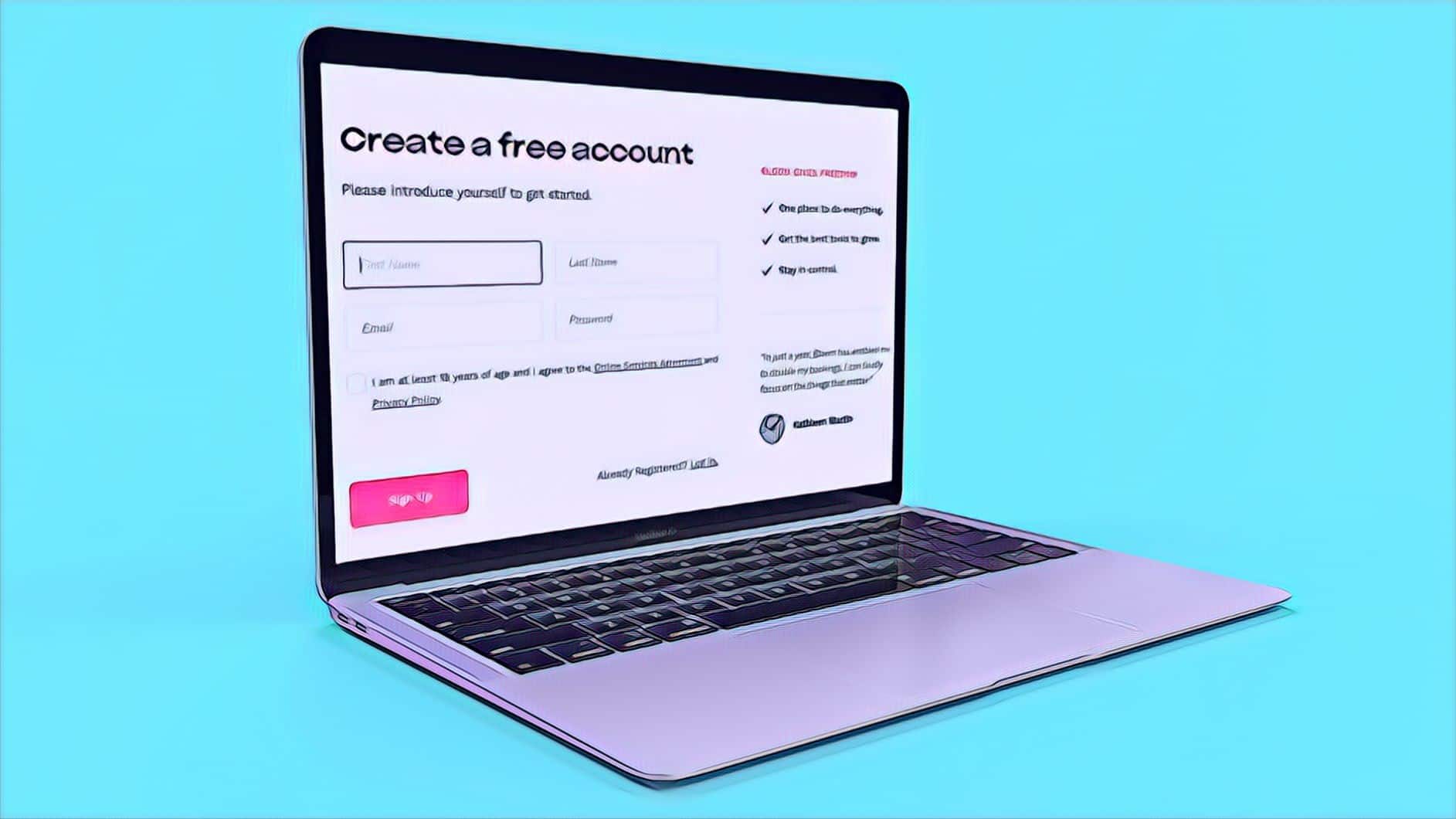 Laptop with image of Bloom platform on it