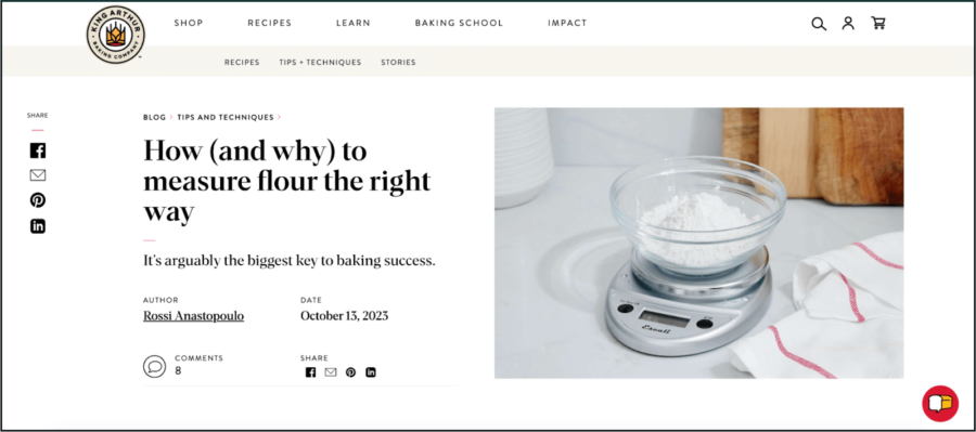 link bait king arthur baking tutorials