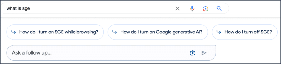seo sge predictions conversational mode