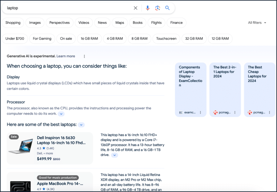 seo sge predictions vertical experiences